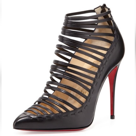 NEW Christian Louboutin Gortik Strappy Red Sole Bootie NEW - Picture 9 of 16